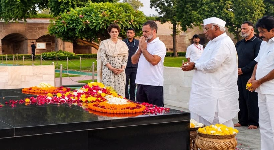 india allaince leaders at rajghat